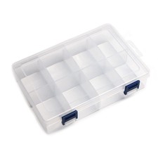8 Grids Clear Plastic Organizer Craft Storage with Adjustable Dividers, PP Or...