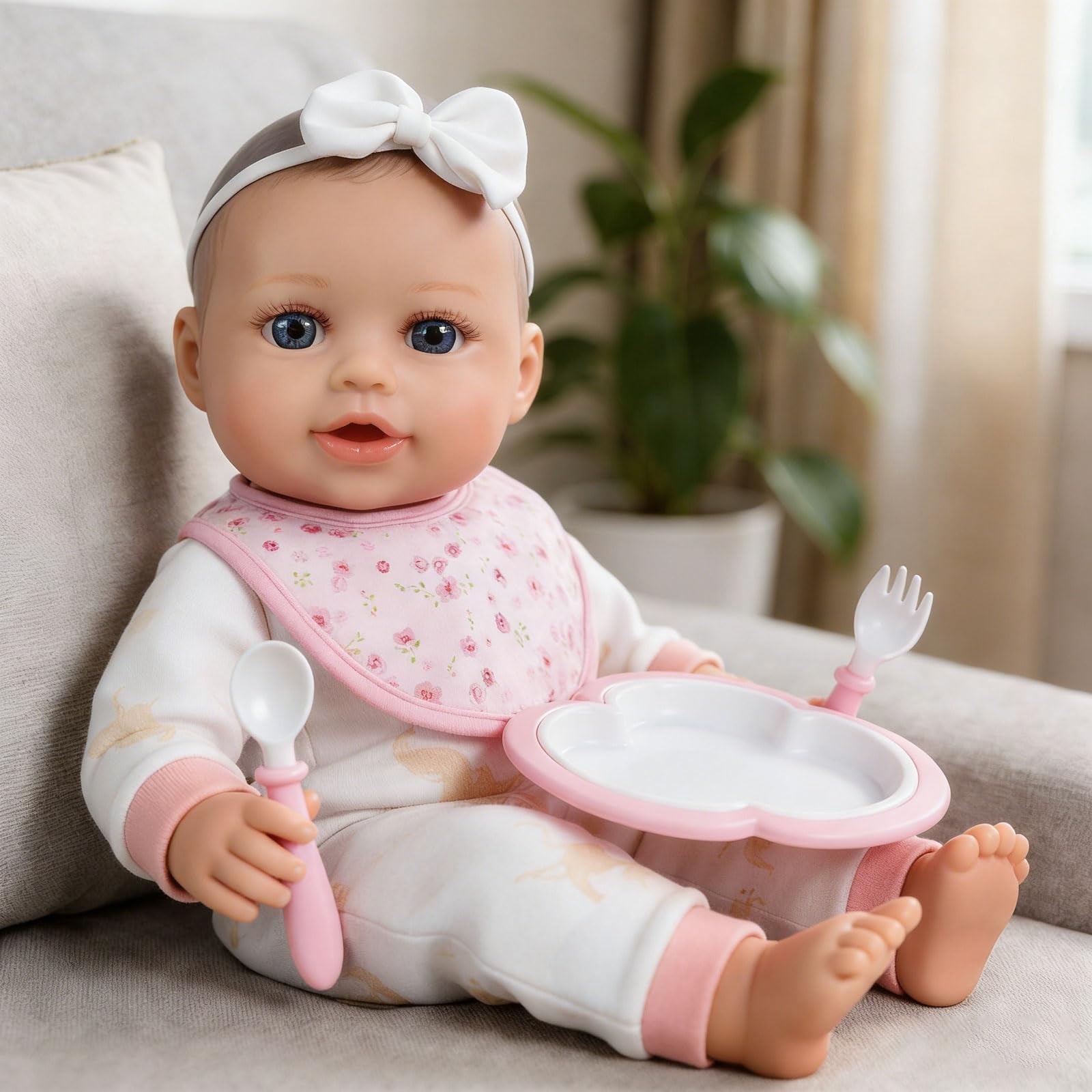 First Baby Doll Girl - 16 inch Realistic Soft Doll with Acce