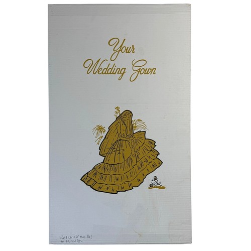 Vintage 60s Wedding Dress Storage Box Guardian Better Pak Brooklyn NY