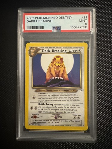 Dark Ursaring (Unlimited) graded PSA 9 for sale on eBay