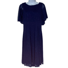 Glamour By Gabriella Skye Dress Size 12 Blue Party and Cocktail Glitter