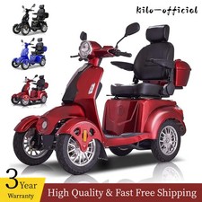 800W Heavy Duty Four Wheel Mobility Scooters for Seniors  Adult 500lbs Capacity