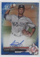2017 Bowman Chrome Prospect Blue Mojo Refractor 139/150 Albert Abreu Auto u0u