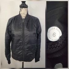 Lululemon Non Stop Bomber Jacket Womens SZ 6 Black Reversible Primaloft W4BUPS