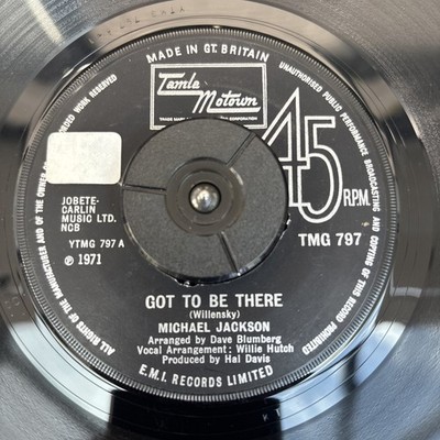 Michael Jackson TMG 797''Got To Be There''1971 Original UK Tamla Motown 7''Single 
