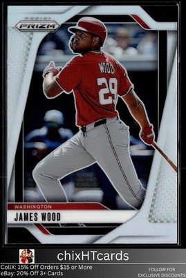 James Wood 2025 Panini Prizm Silver Prizms #38 Washington Nationals