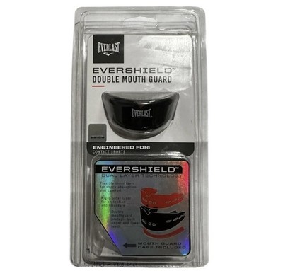 New  Everlast Evershield Double Mouthguard Black Boxing & MMA Model: 1400007