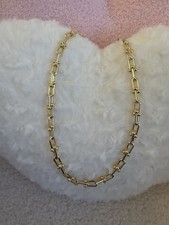 18K Yellow Gold Filled Chunky Paperclip Chain Necklace 18 20 Adjustable New