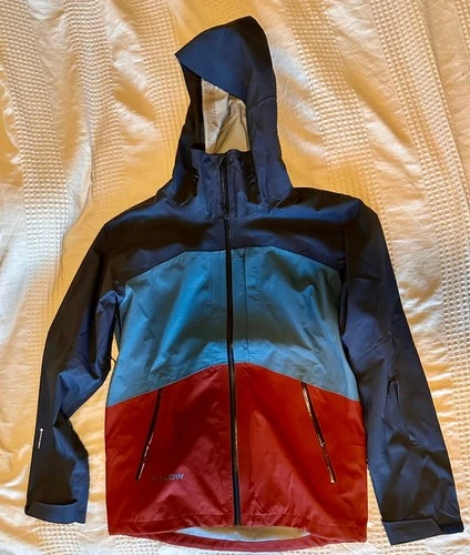 Flylow Malone Jacket Mens Medium Night River Redwood 3L Ski Shell 2024 - product listing photo