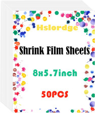50PCS Shrinky Dink Sheets,Shrink Plastic Sheets Shrink Paper Sheets,Shrink Film
