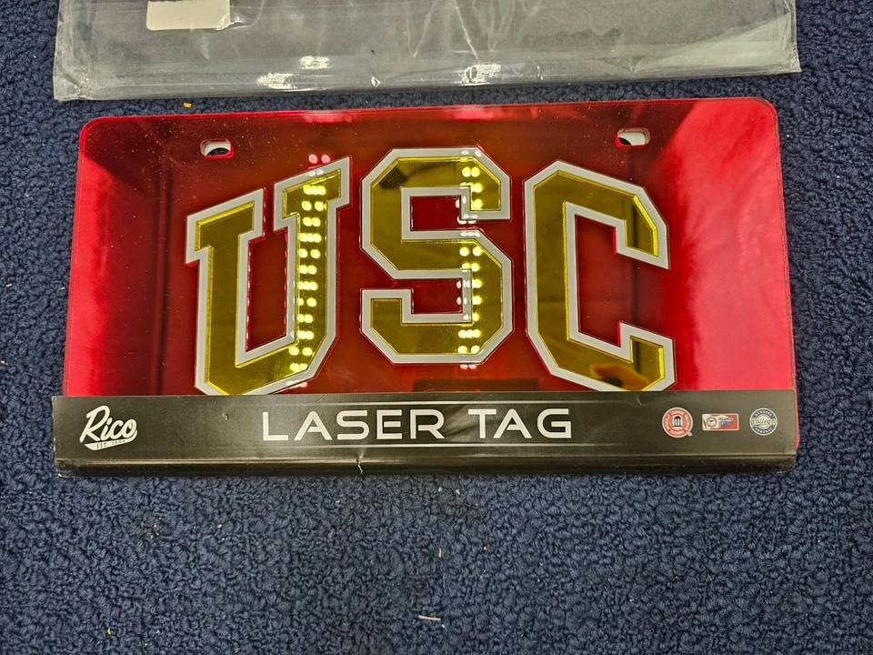 Rico LZC290103 University of Southern California Trojans Mirrored Laser Plate - Image 2 of 4