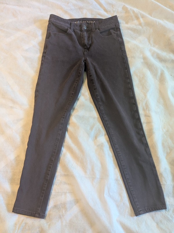 American Eagle Women's Size 6 Short 28x26 Purple Stretch Skinny Jeans Pants
