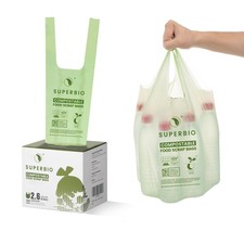 2.6 Gallon Compostable Bags with Handles, 100 Count,1 Pack, Food Scrap Bags C...
