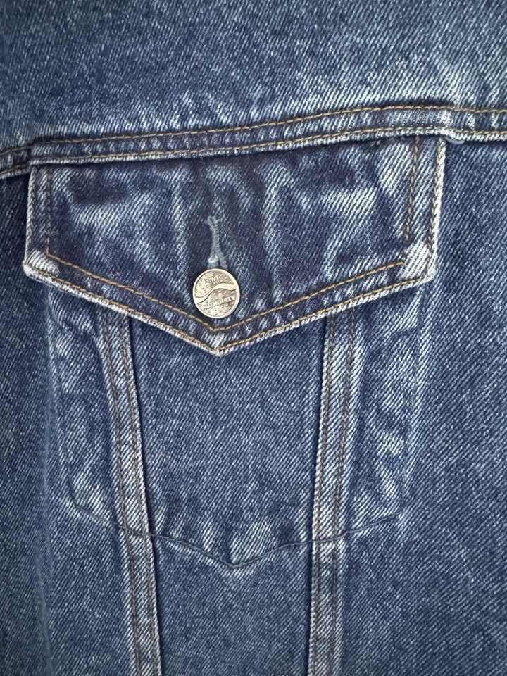 Vintage Y2K Denim Trucker Jacket Netscape 6 Computing Open Source XL - Image 4 of 4