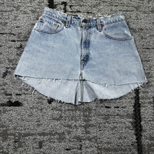 Levis 550 Vintage Cutoff Denim Mini Skirt Medium Wash Distressed 26/7jr USA