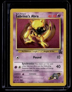 Pokemon Sabrina's Abra Card #91/132 – Gym Heroes Set, 1st Edition Common Psychic Pokemon TCG Card - View #3