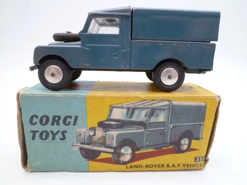 VINTAGE CORGI TOYS 351 RAF LAND ROVER 109" WB IN ORIGINAL BOX 1958