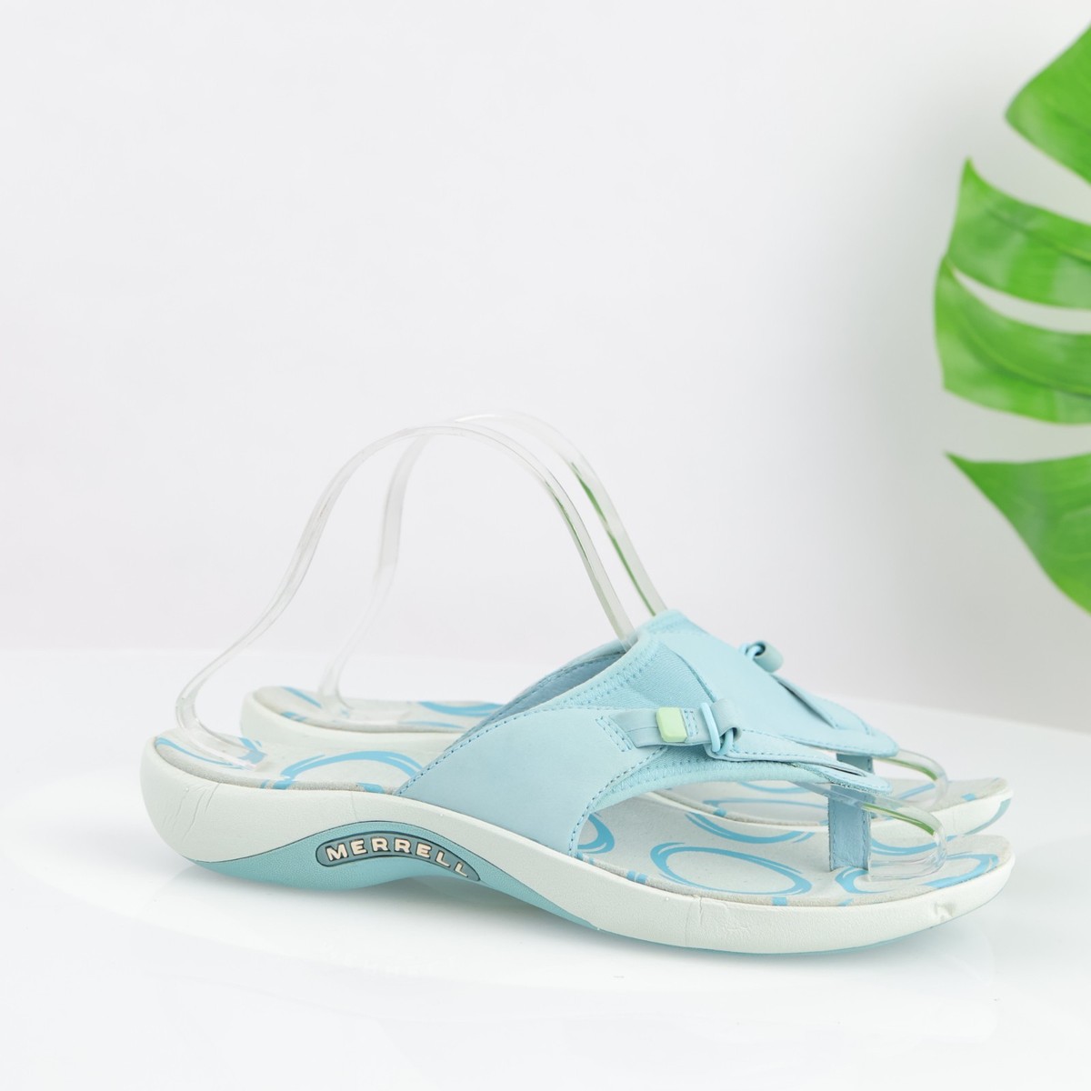 Merrell Womens Gardena Thong Sandals Size 9 Aqua Blue Slide Arch
