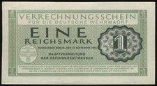 (F3676) Banknote Germany (Wehrmacht) 1944, 1 Mark