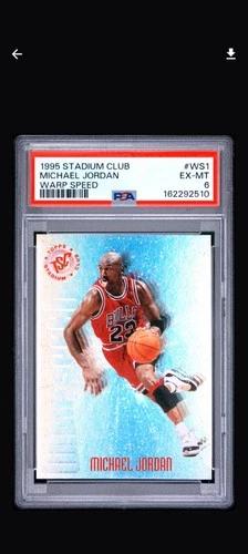 1995-96 Topps Stadium Club - Warp Speed Michael Jordan #WS1 - PSA 6