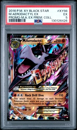 2016 POKEMON XY BLACK STAR PROMO M AERODACTYL EX #XY98 PSA 5 EX #130126426