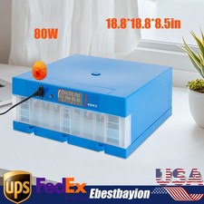 2-in-1 Auto Egg Incubator 24-120 Eggs Dual-Power Digital Poultry Hatcher Machine
