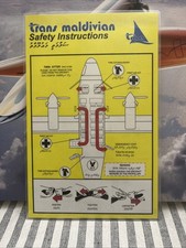 TMA TRANS MALDIVIAN TWIN OTTER DHC 6-300 Safety Instruction Card