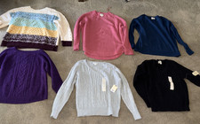 NEW St. John's Bay Size PL Sweaters Multicolor, Blue, Purple, Gray, Black NWT