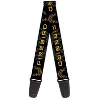 Guitar Strap - Pontiac Firebird/Logo Black/Grays/Golds (Us Import) Acc Neu