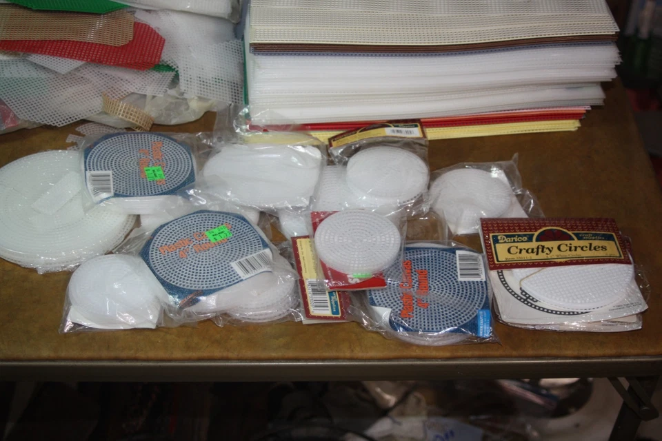 Huge Lot 270 Plus Pieces Mesh Plastic Canvas -#'s 5 - 7 - 10 Mesh - Darice + - Image 3 of 4