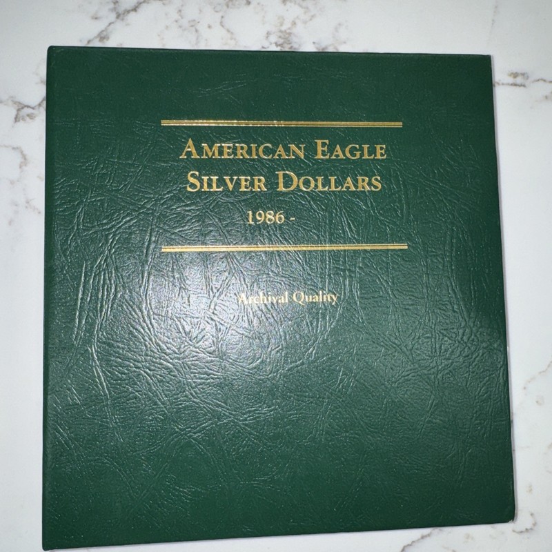 1986-2004 Used American Eagle Silver Dollar Coin Album Littleton