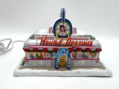 Hawthorne Village Elvis Hound Dog Diner Lighted Village w COA and