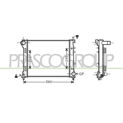 Kühler Motorkühlung Prasco FD008R002 Aq für Fiat Ford