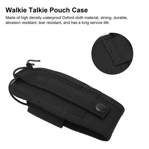(Czarna) Radio Walkie Talkie Torba Torba Torba Oxford Pasek z tkaniny interfejs użytkownika - Zdjęcie 13 z 22