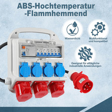 Site Power Distribution Unit,230V & 400V Outlets, 16A/32A Construction Power Box