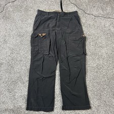 VTG Urban Pipeline Men 38x30 Black Cargo Convertible Pant Baggy Y2K Parachute