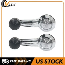 Chrome Door Window Crank Handle Pair for Pontiac Cadillac Chevy Olds Buick