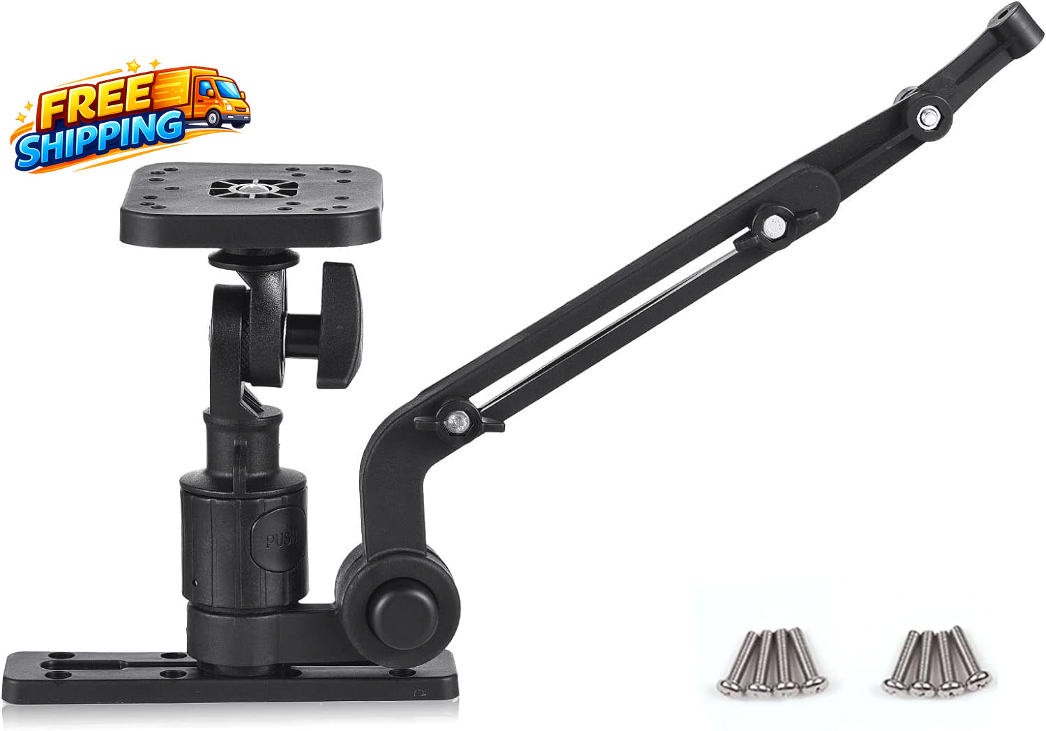 Fish Finder Mounting Plate Kayak Boat Transducer Mounting Arm Fish Finder