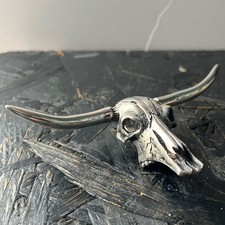 CROSS Buffalo Skull Extra Large Pendant Necklace Top Accessory Silver 925 Indian