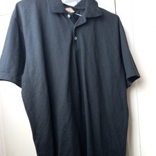 Dickies Men's Polo Shirt XL Black Cotton with Polyester Short Sleeve Collared.
