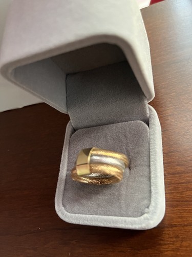 Tri Color Gold 14kT Pre Owned Ring Size 7 - Picture 19 of 20