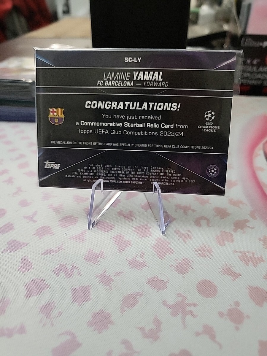 2023-24 Topps UEFA Club Competitions #SC-LY LAMINE YAMAL RC 2023-24 Topps UEFA Club Competitions #SC-LY LAMINE YAMAL RC