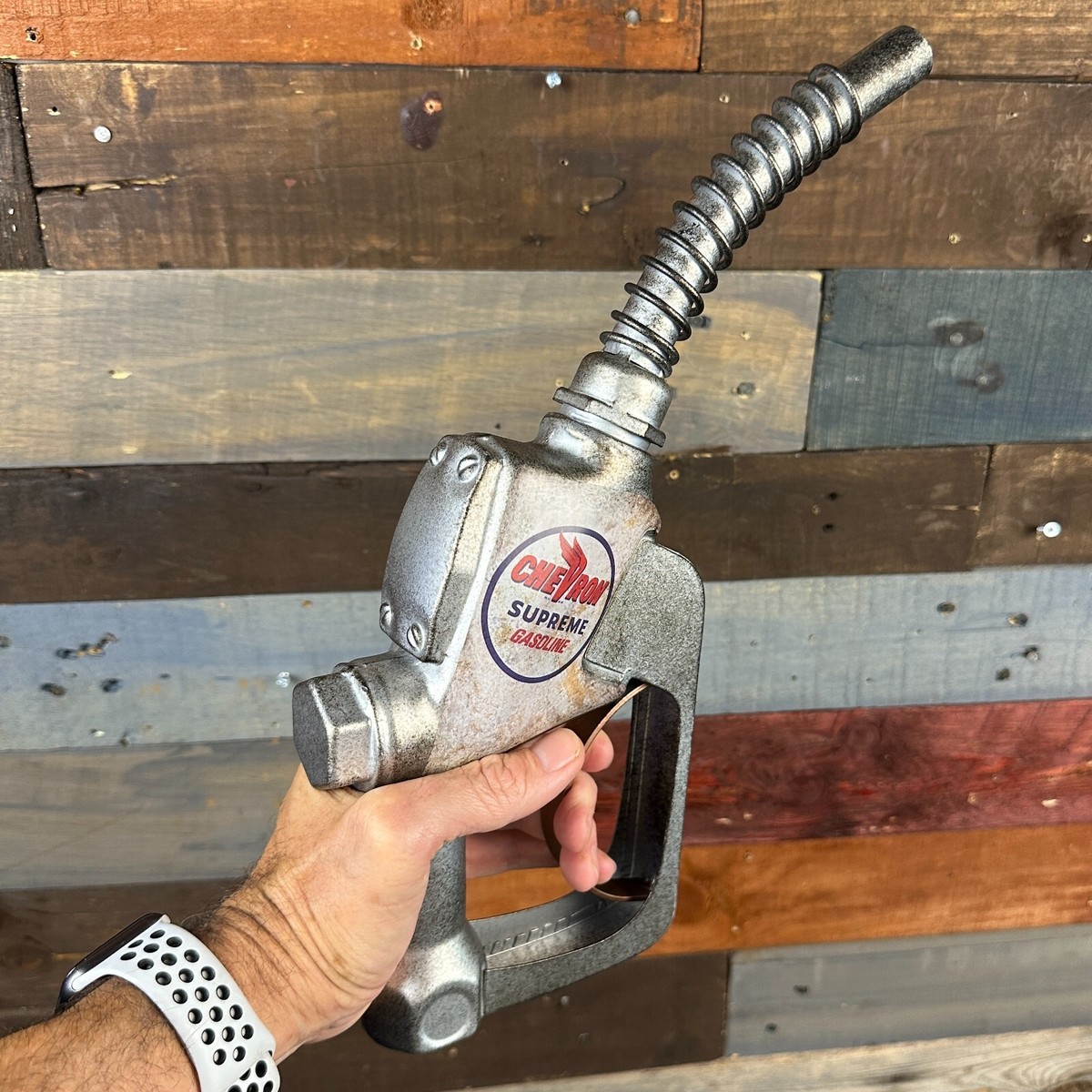 Chevron Supreme Gas Pump Nozzle Wall Decor With Retro Vintage 