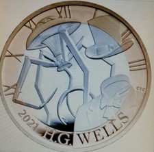  2021 H G Wells £2 COIN Brilliant Uncirculated Coin BU Carded  IN STOCK NOW 