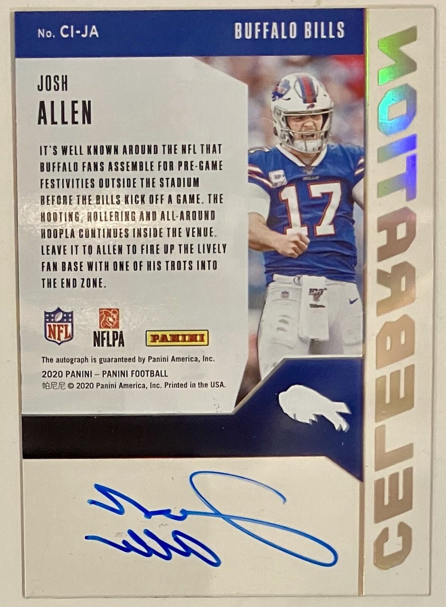 2020 Panini Clearly Josh Allen Celebration Ink On-Card AUTO