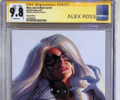 Mary Jane Black Cat #4 2023 Marvel Signed Alex Ross Timeless