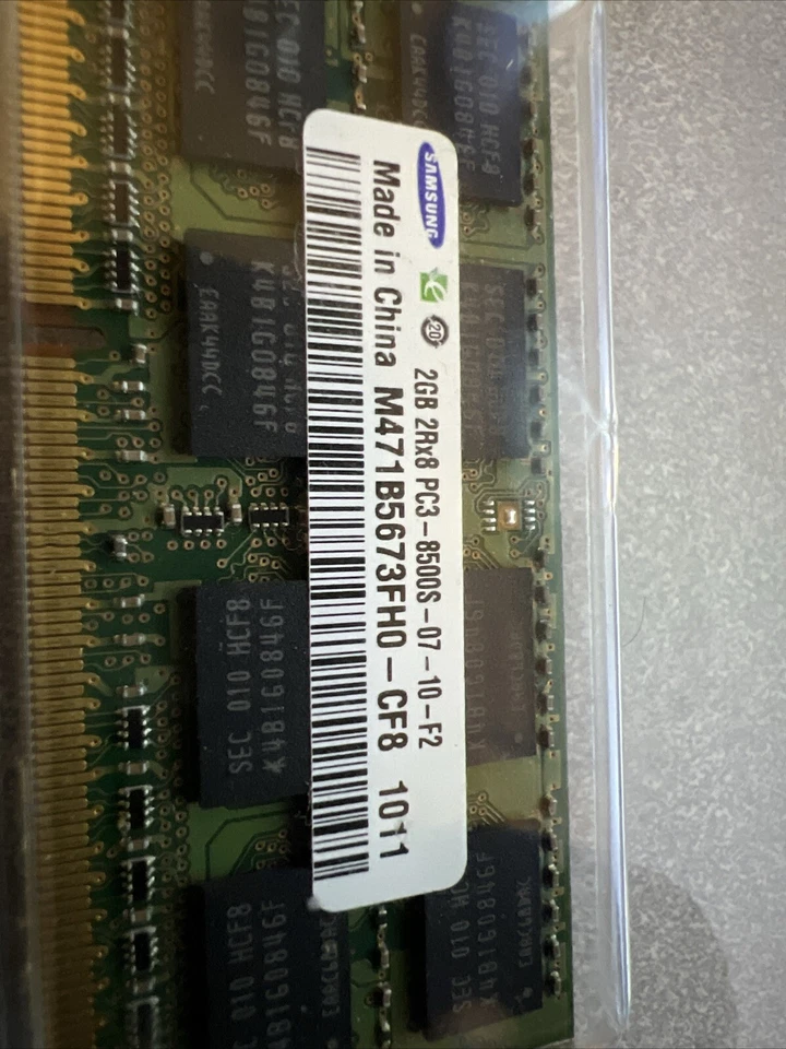 Memory Samsung 2GB 2GBx2 DDR3 PC3-8500S-07-10-F2 204pin SODIMM Laptop RAM - Image 3 of 3