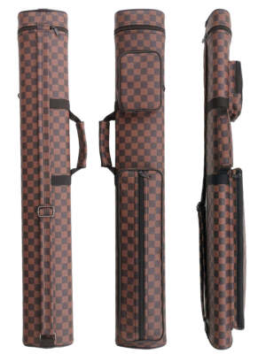 Champion checkered Leatherette Billiard Pool Cue hard case 2X2 or