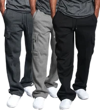 Renegade Sportswear Men’s Solid Color Cargo Pocket Pants