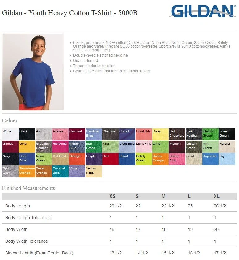 youth tee shirt